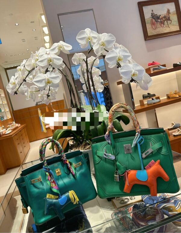 wsxc1784907055903_0 Liu Factory Factory Birkin Swift Leather Bamboo Green Silver Hardware 30cm Full Handmade
