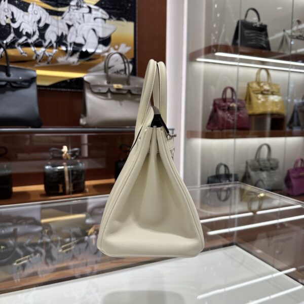wsxc1784907083510_1 Liu Factory Factory Birkin in & out Swift Leather White Silver Hardware 25cm Full Handmade