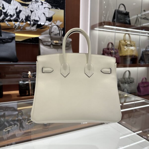 wsxc1784907083510_2 Liu Factory Factory Birkin in & out Swift Leather White Silver Hardware 25cm Full Handmade