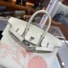 wsxc1784907083510_4 Liu Factory Factory Birkin in & out Swift Leather White Silver Hardware 25cm Full Handmade