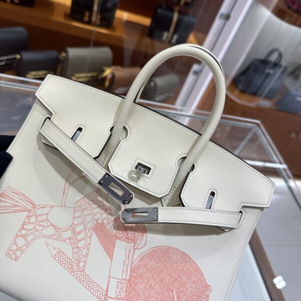wsxc1784907083510_4 Liu Factory Factory Birkin in & out Swift Leather White Silver Hardware 25cm Full Handmade