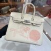 wsxc1784907083510_6 Liu Factory Factory Birkin in & out Swift Leather White Silver Hardware 25cm Full Handmade