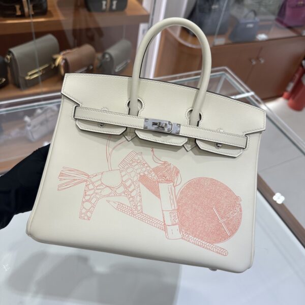 wsxc1784907083510_6 Liu Factory Factory Birkin in & out Swift Leather White Silver Hardware 25cm Full Handmade