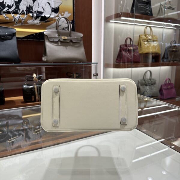 wsxc1784907083510_7 Liu Factory Factory Birkin in & out Swift Leather White Silver Hardware 25cm Full Handmade