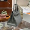 wsxc1784907113416_1 Liu Factory Factory Birkin Swift Leather 0L Gris Grey Silver Hardware 25cm Full Handmade
