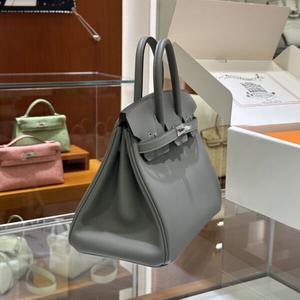 wsxc1784907113416_1 Liu Factory Factory Birkin Swift Leather 0L Gris Grey Silver Hardware 25cm Full Handmade