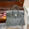 wsxc1784907113416_3 Liu Factory Factory Birkin Swift Leather 0L Gris Grey Silver Hardware 25cm Full Handmade