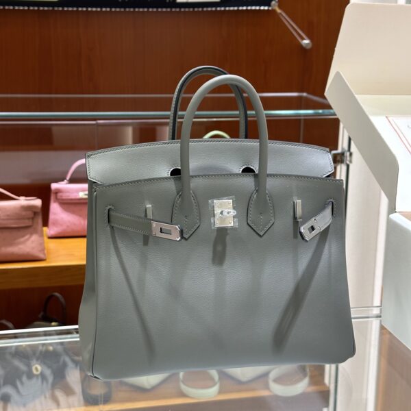 wsxc1784907113416_3 Liu Factory Factory Birkin Swift Leather 0L Gris Grey Silver Hardware 25cm Full Handmade