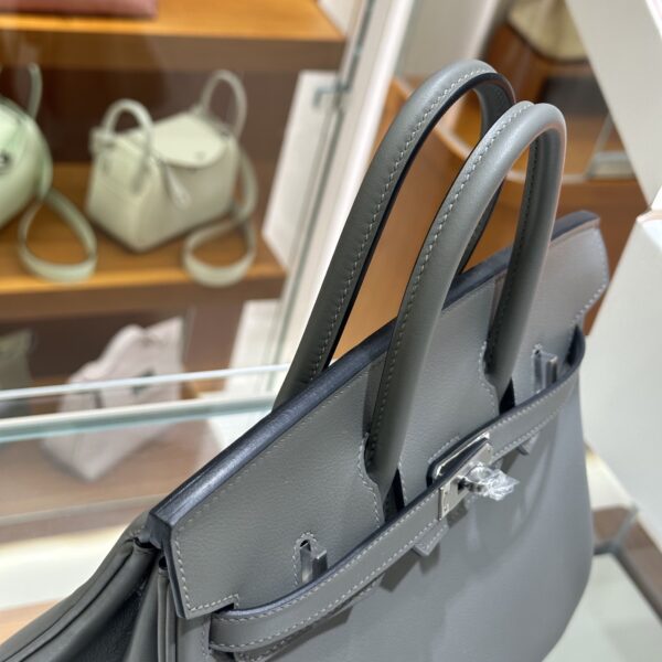 wsxc1784907113416_4 Liu Factory Factory Birkin Swift Leather 0L Gris Grey Silver Hardware 25cm Full Handmade