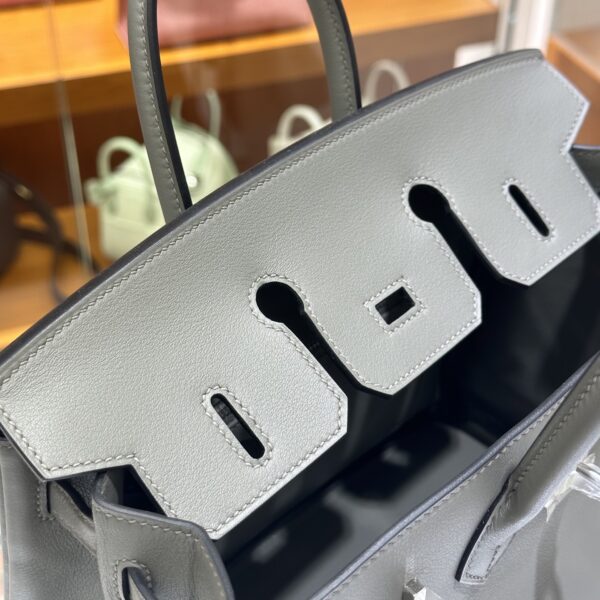 wsxc1784907113416_6 Liu Factory Factory Birkin Swift Leather 0L Gris Grey Silver Hardware 25cm Full Handmade